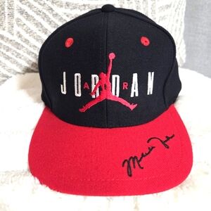 Vtg 90s NIKE Air Jordan Jumpman Wool Snapback Hat Chicago Bulls Cap‎ Bred EUC